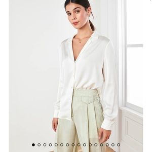 NWOT One Quince Silk Blouse